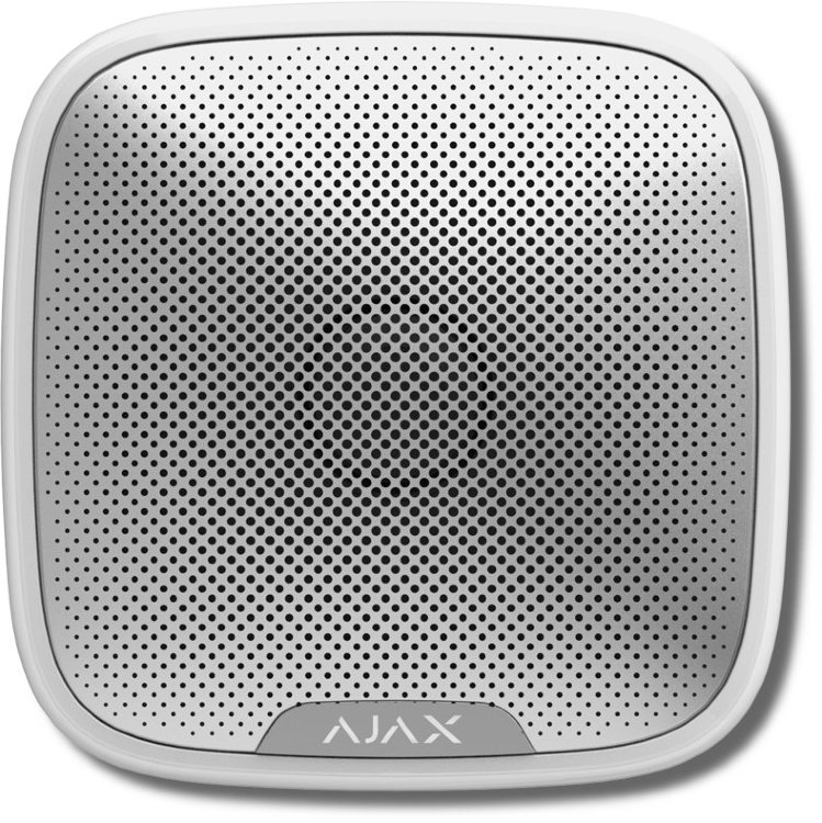 Оповещатель свето-звуковой радиоканальный Ajax StreetSiren (white)